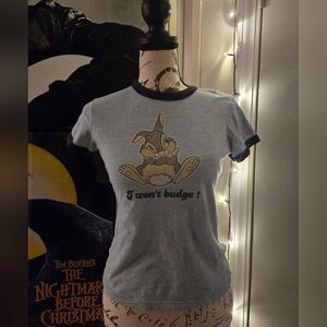 Bambi Thumper 'I Won't Budge' Baby Tee Size Small